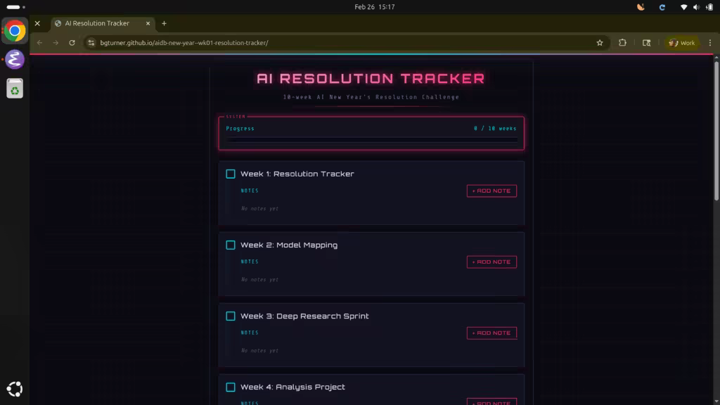 AIDBNY – Wk 1: Building an AI Resolution Tracker