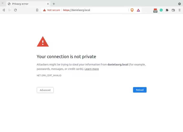 Fixing ERR_CERT_INVALID in Chrome